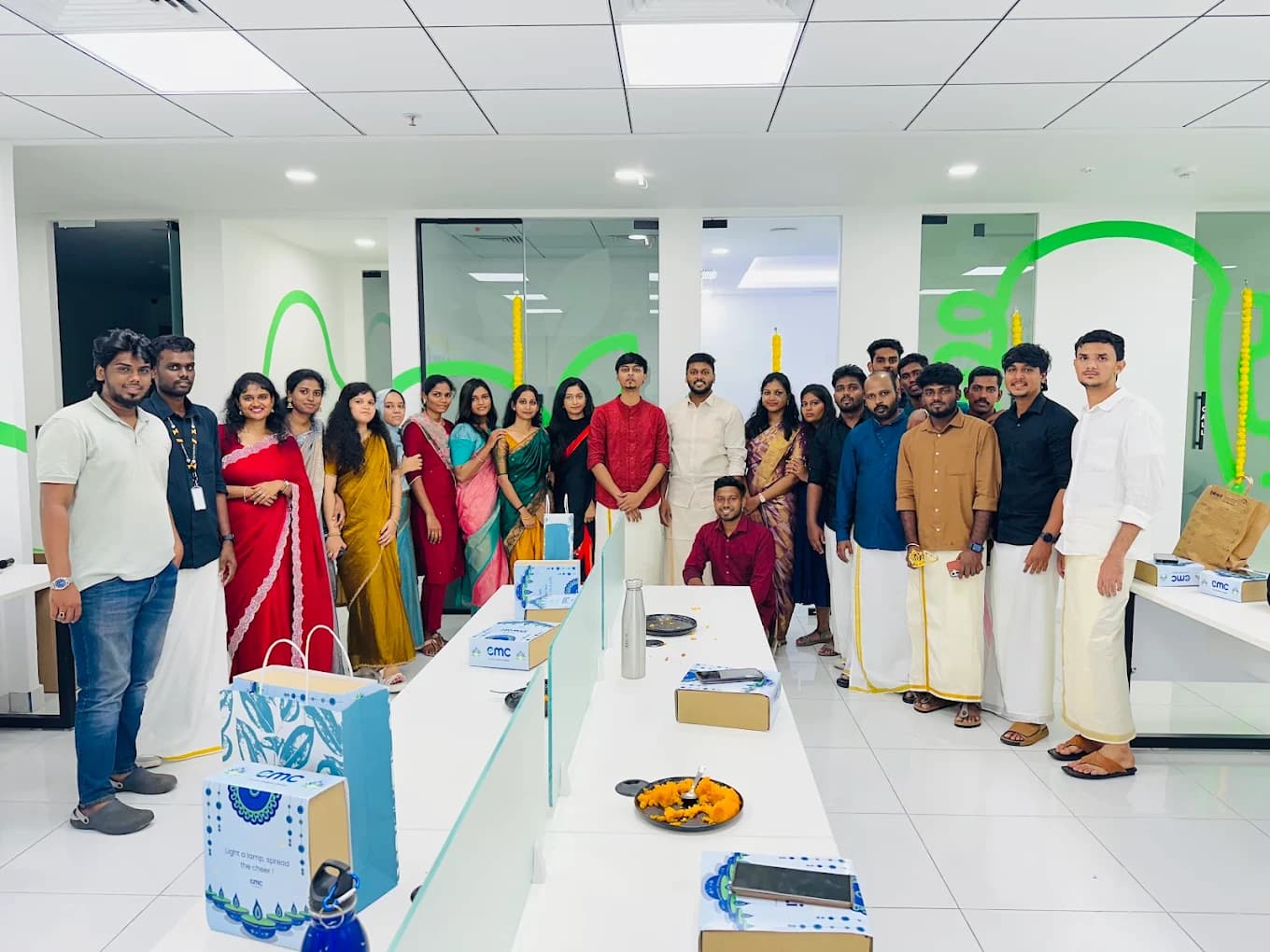 The Error Makes Clever team together in the office